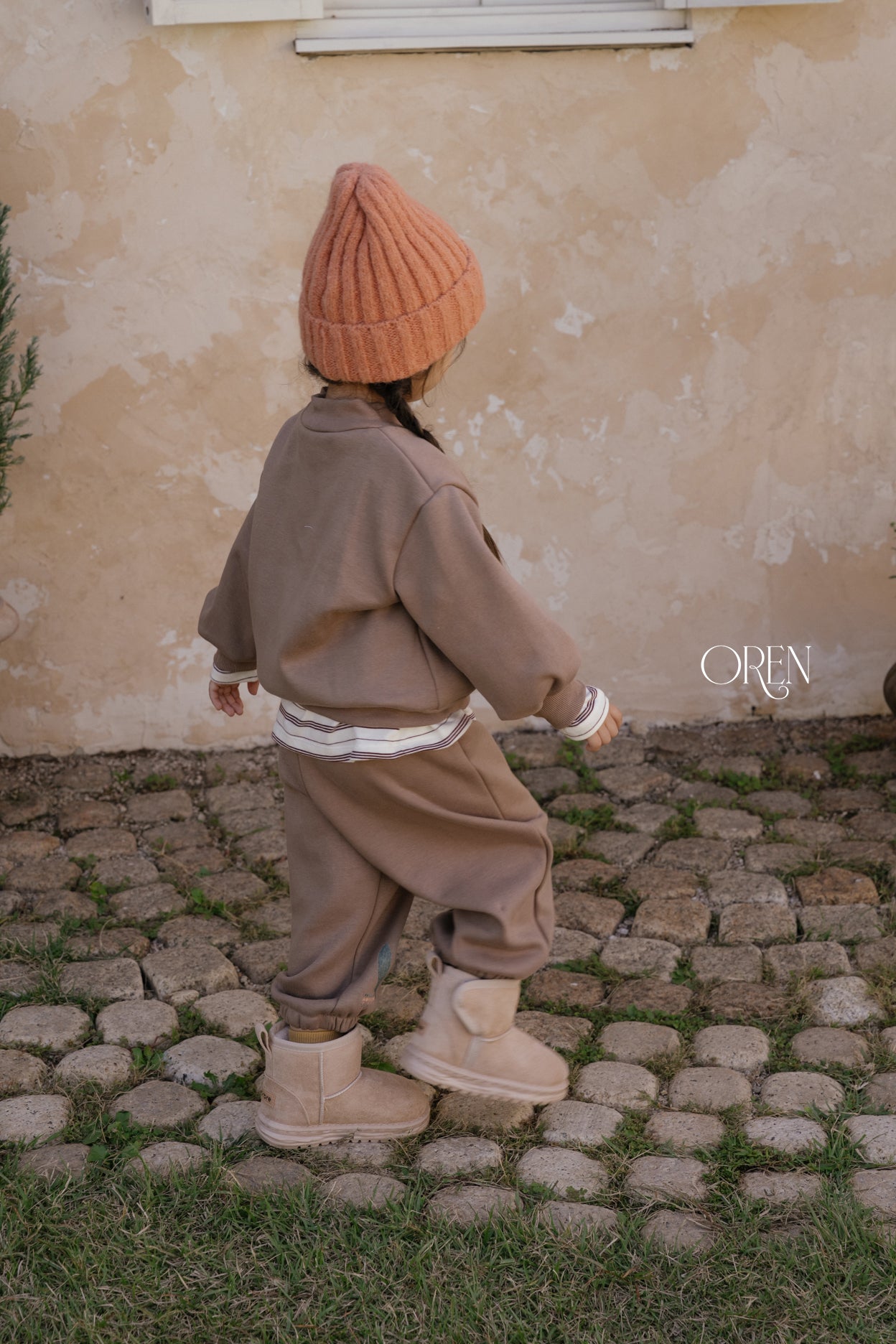 [OREN] Romi garden brushed sweatshirt set