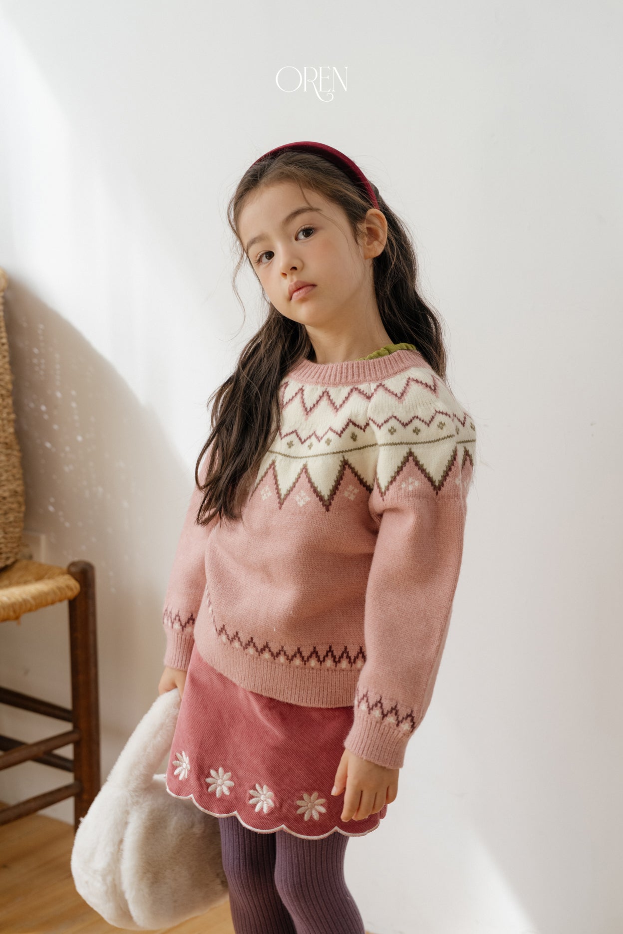 [OREN] Bella embroidery culotte pants