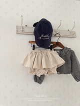 Bell check blouse