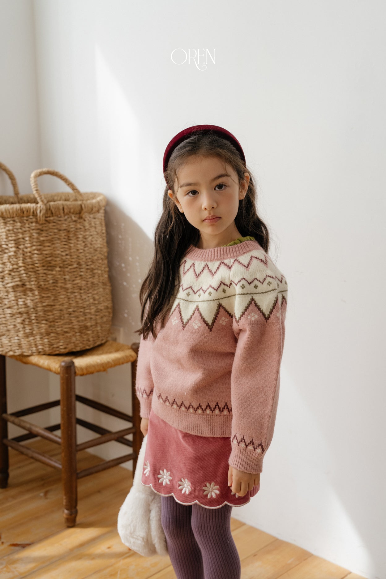 [OREN] Bella embroidery culotte pants
