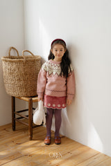 [OREN] Bella embroidery culotte pants