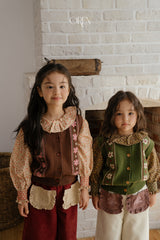 [OREN] Berte fleur knit vest