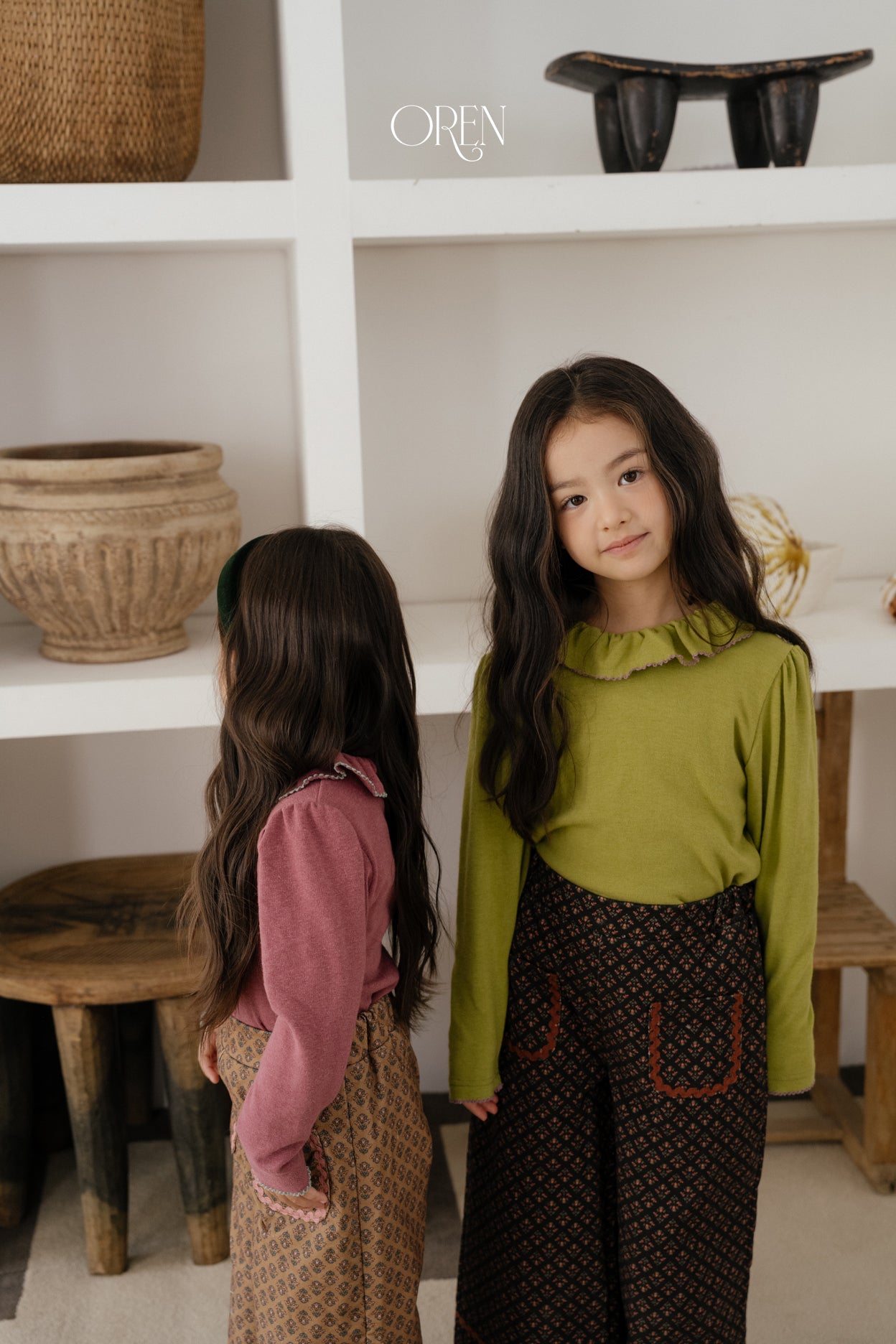 [OREN] Blooming frill picot tee