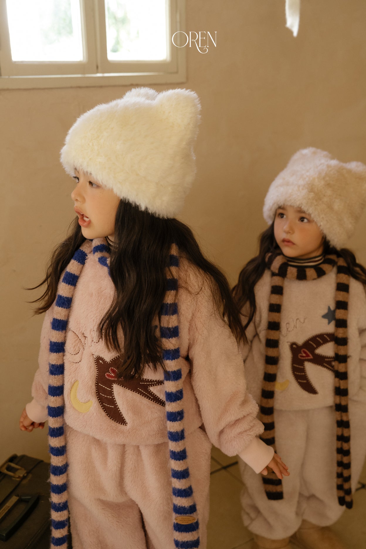 [OREN] Ambre stripe muffler(kids&adult)