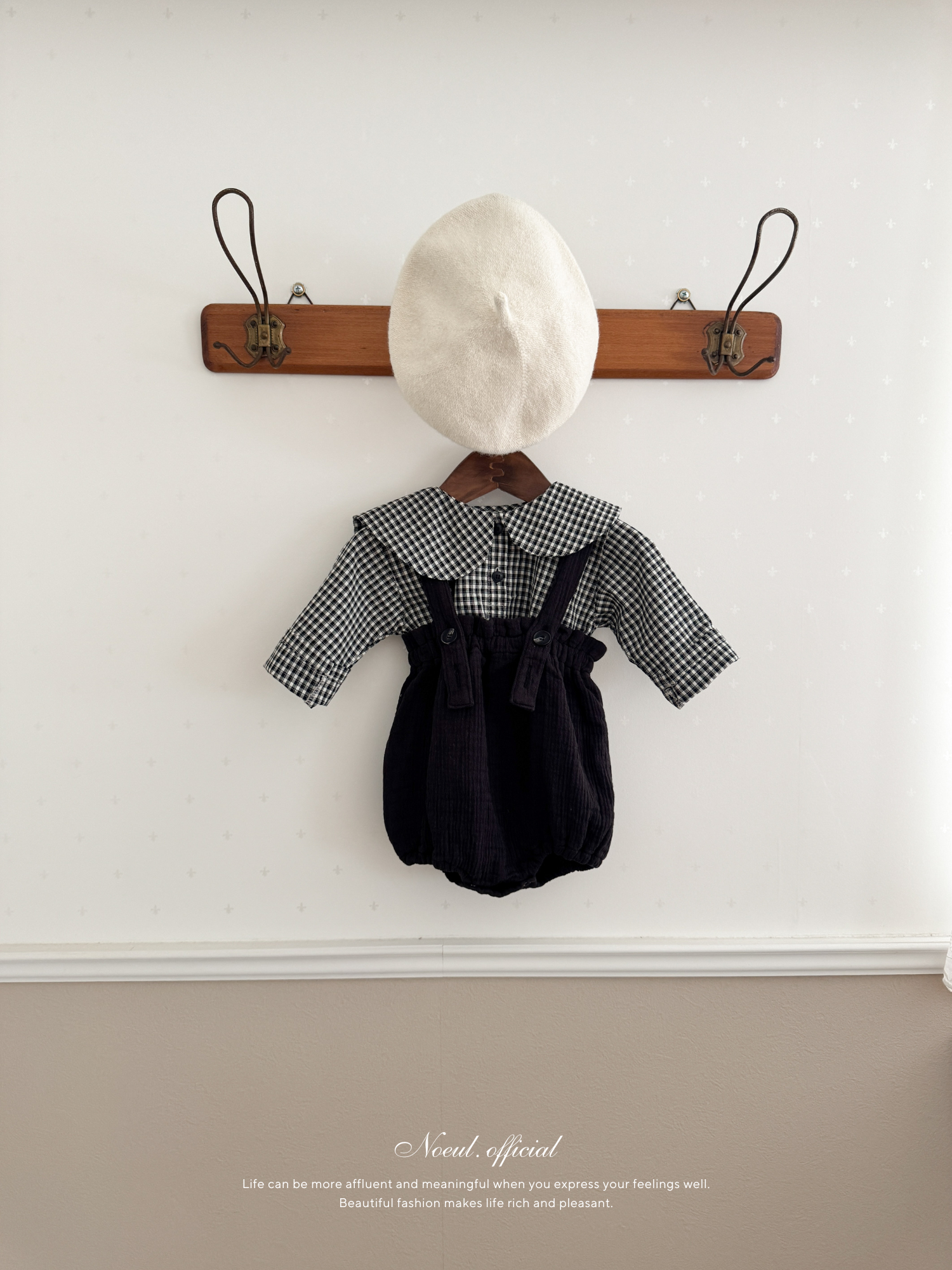 Sunny check sailor blouse