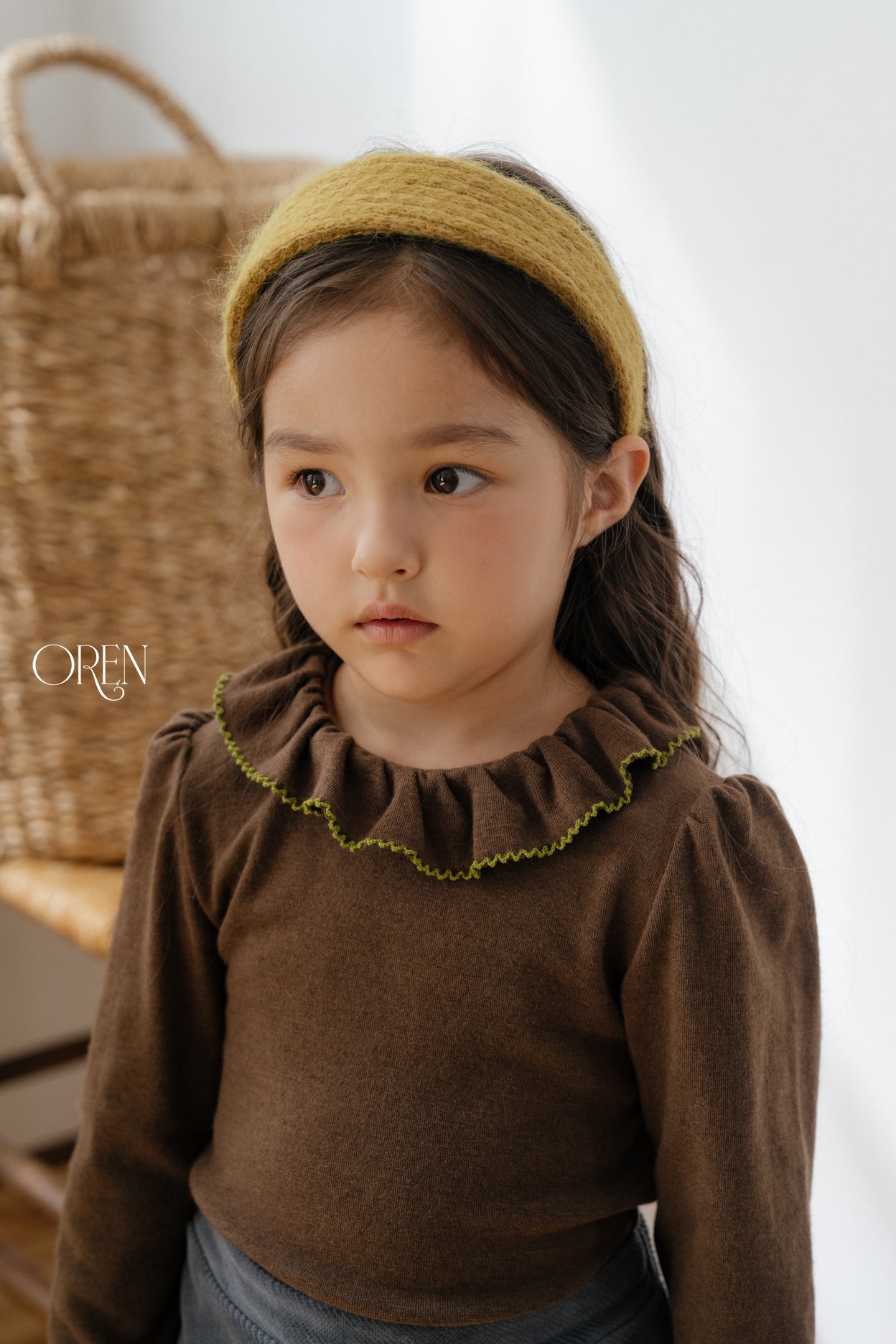 [OREN] Blooming frill picot tee