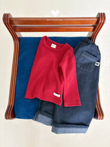 ［Lala land］Roll up denim pants