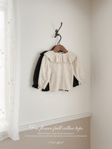 Dia flower frill collar tops