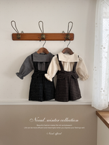 Miel check suspender pants