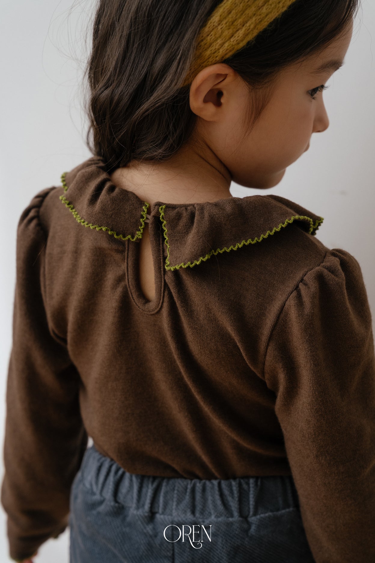 [OREN] Blooming frill picot tee