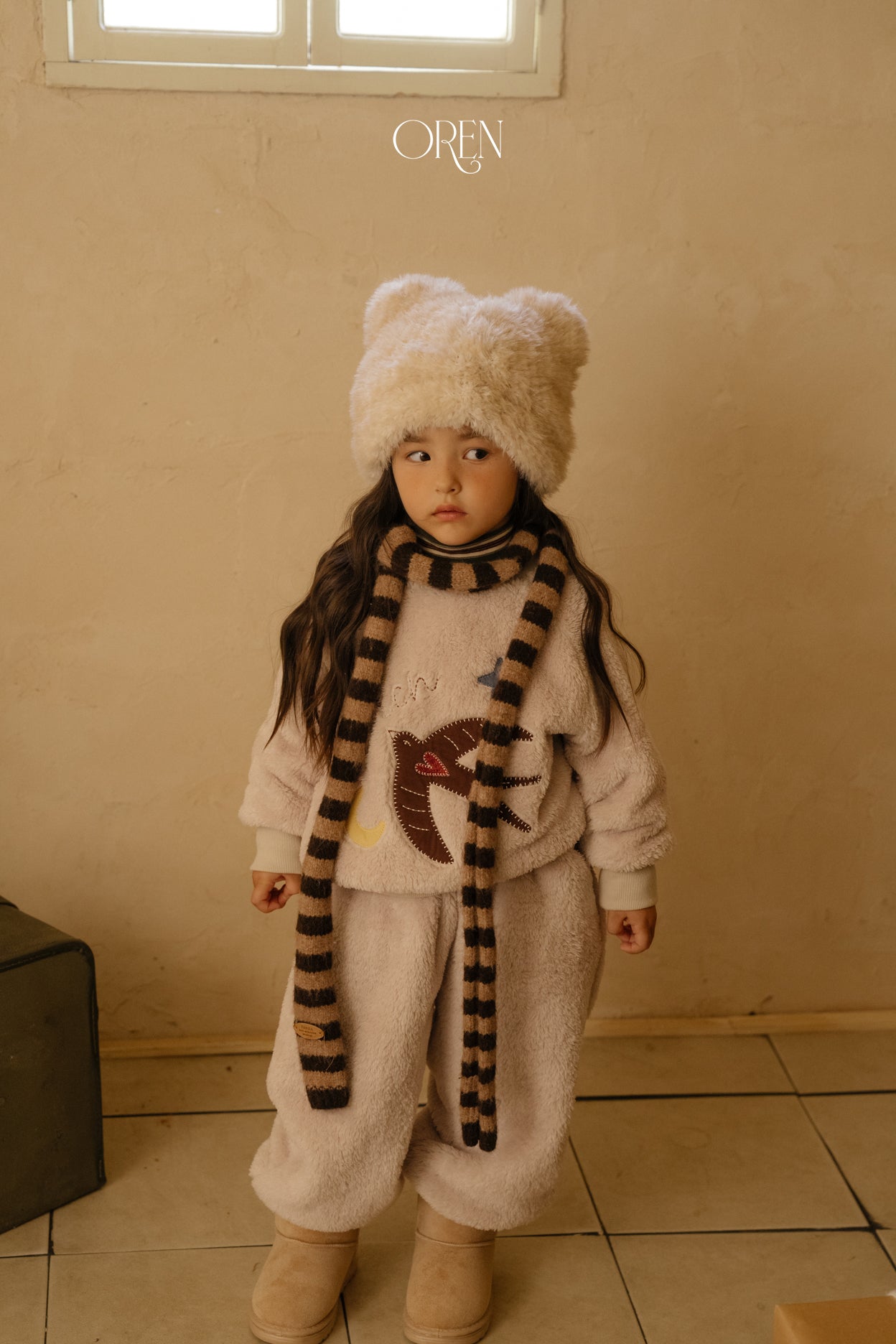 [OREN] Mongle bear sweatshirt set