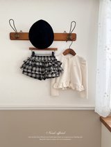 Roman check cancan pants