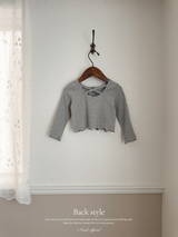 Heart button cross tee