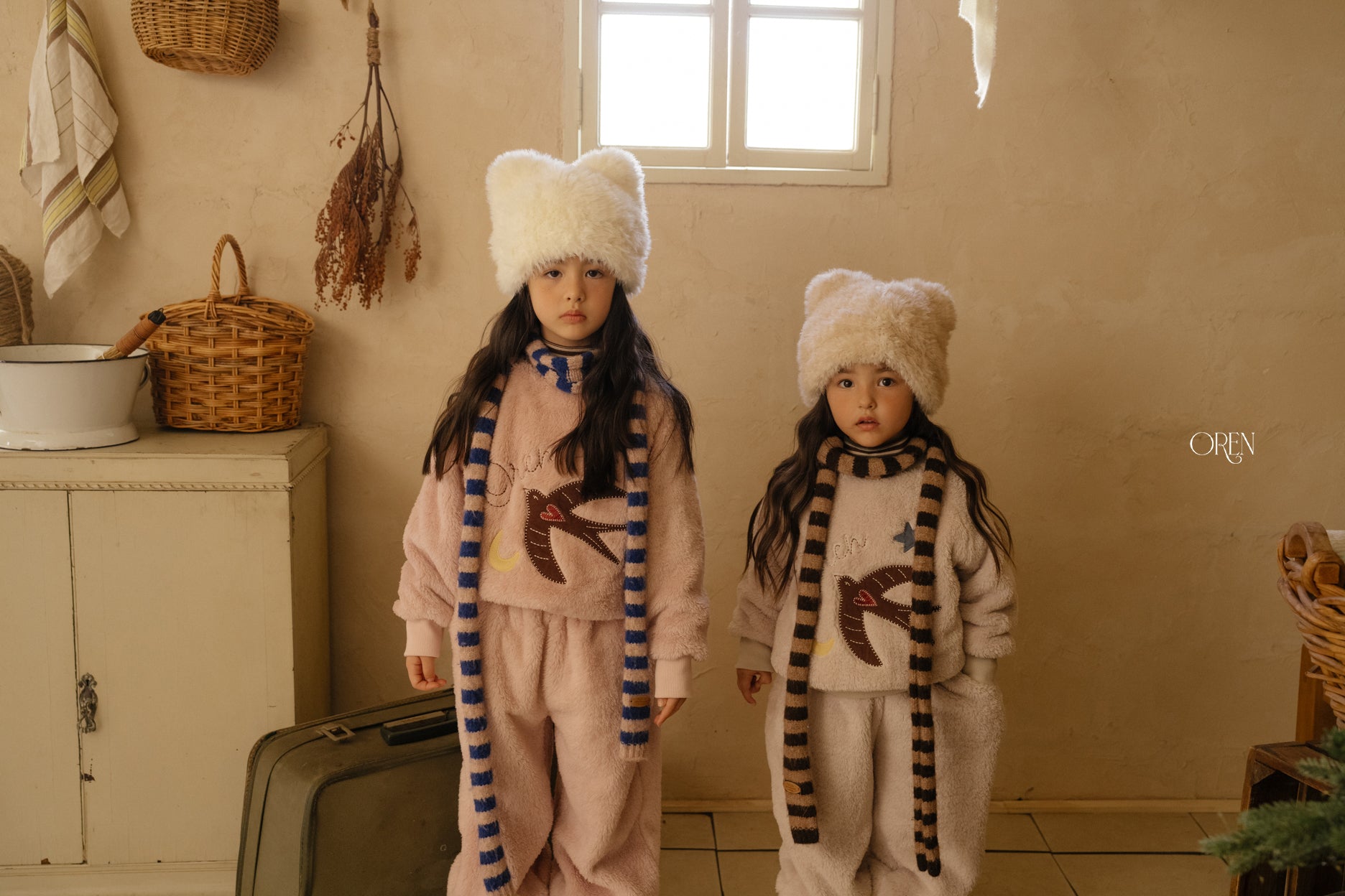 [OREN] Mongle bear sweatshirt set