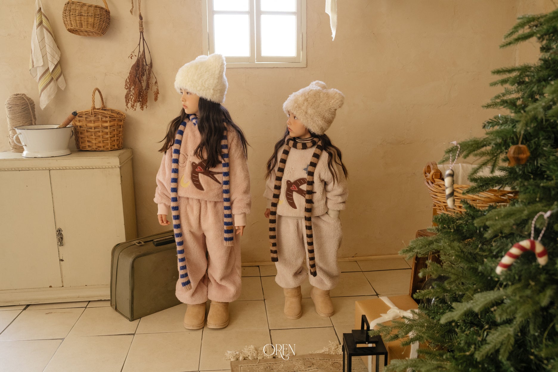 [OREN] Mongle bear sweatshirt set