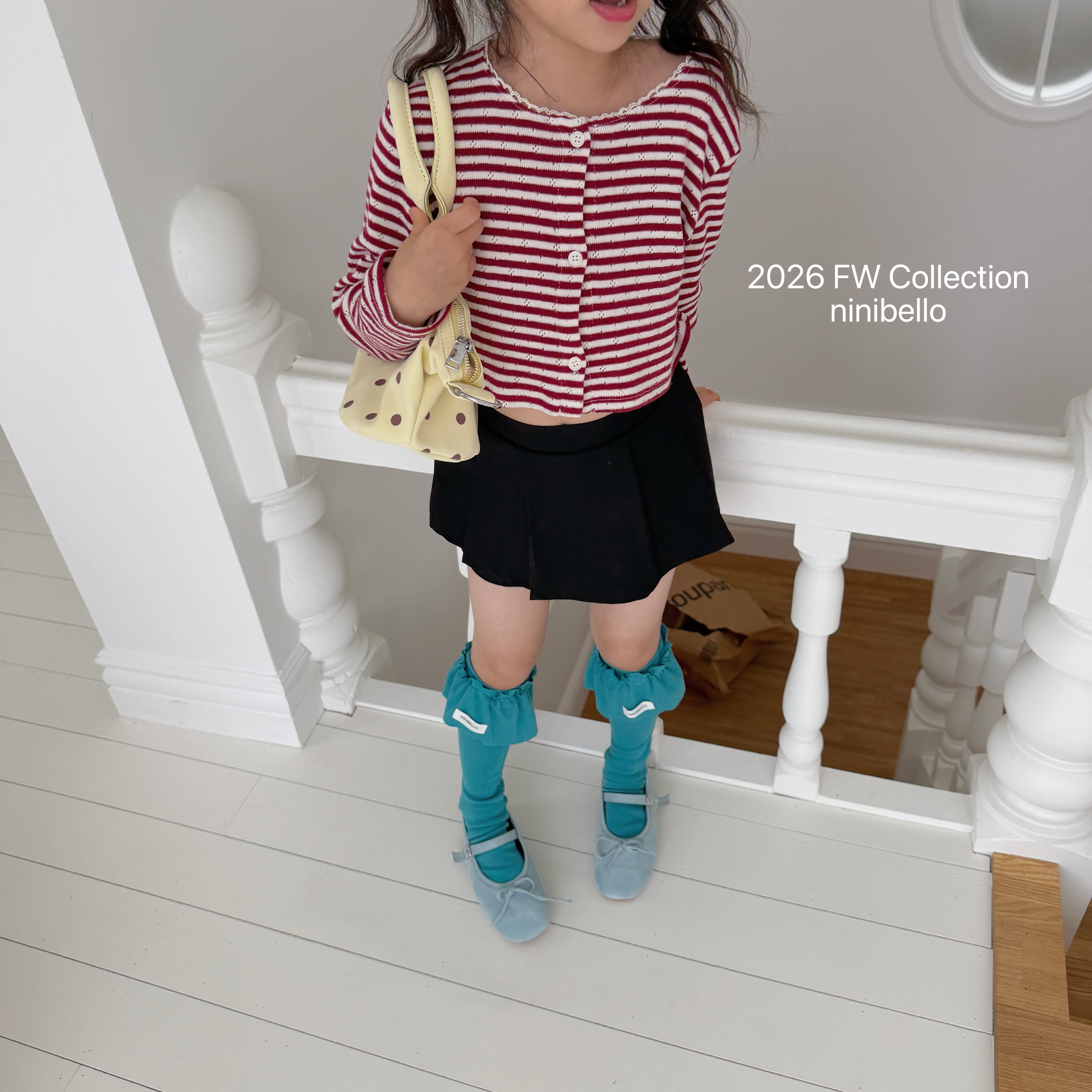 ［ninibello］Frill knee socks