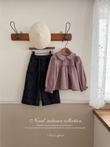 Candy frill check blouse