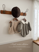 Frill check collar rompers (baby)