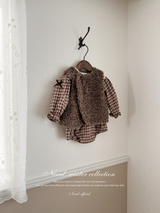 Frill check collar rompers (baby)