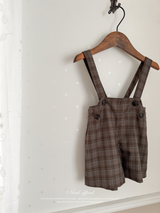 Rommy check suspender pants
