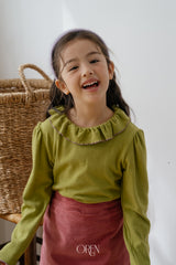[OREN] Blooming frill picot tee