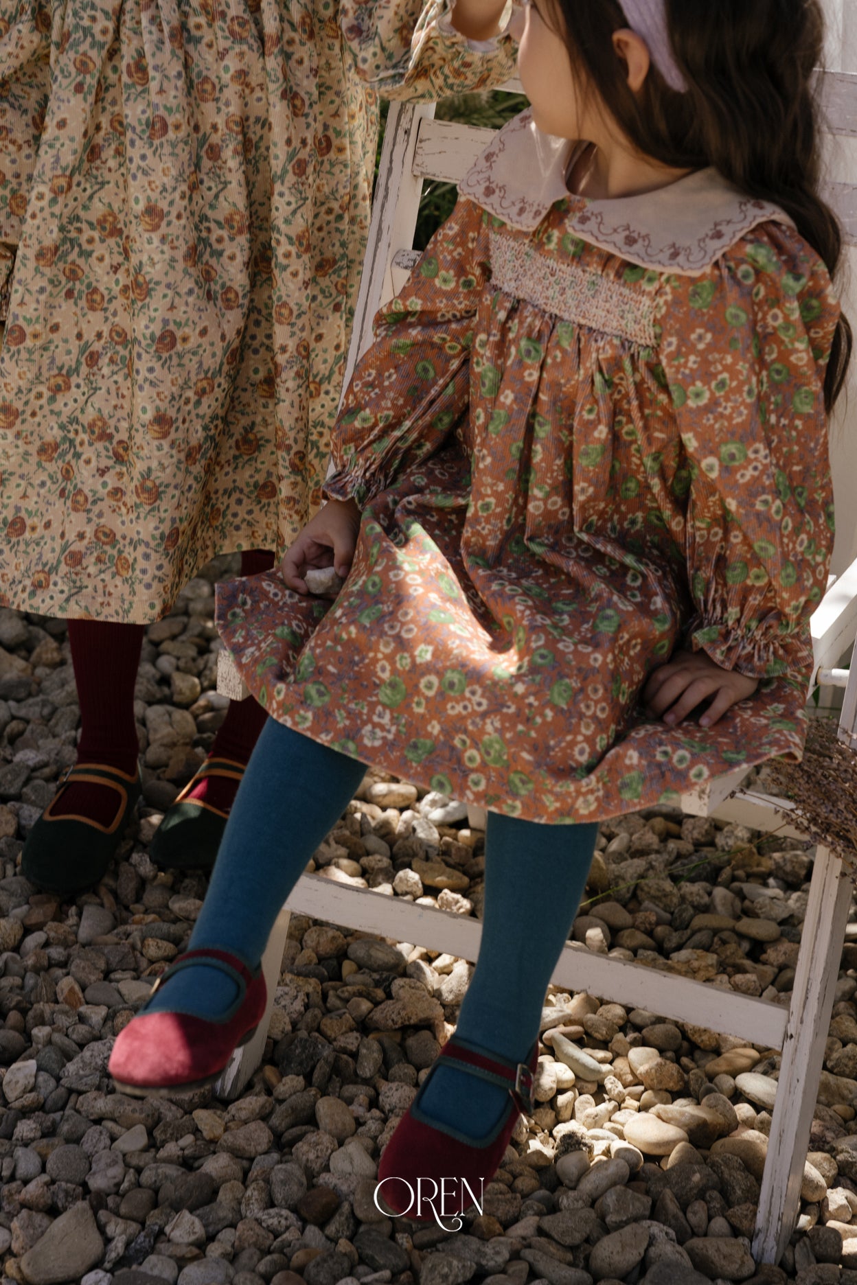 [OREN] Forest color band tights