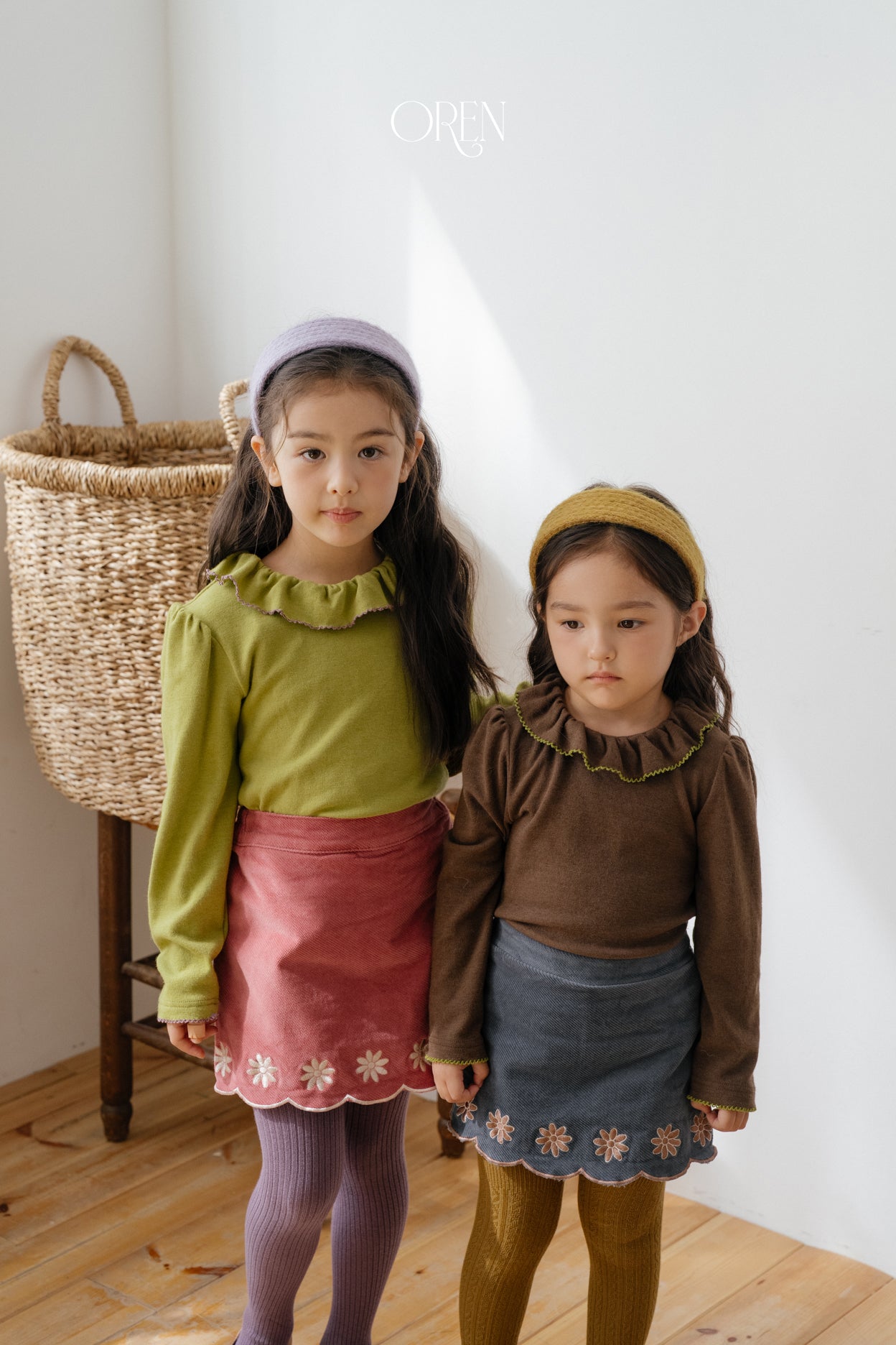 [OREN] Blooming frill picot tee