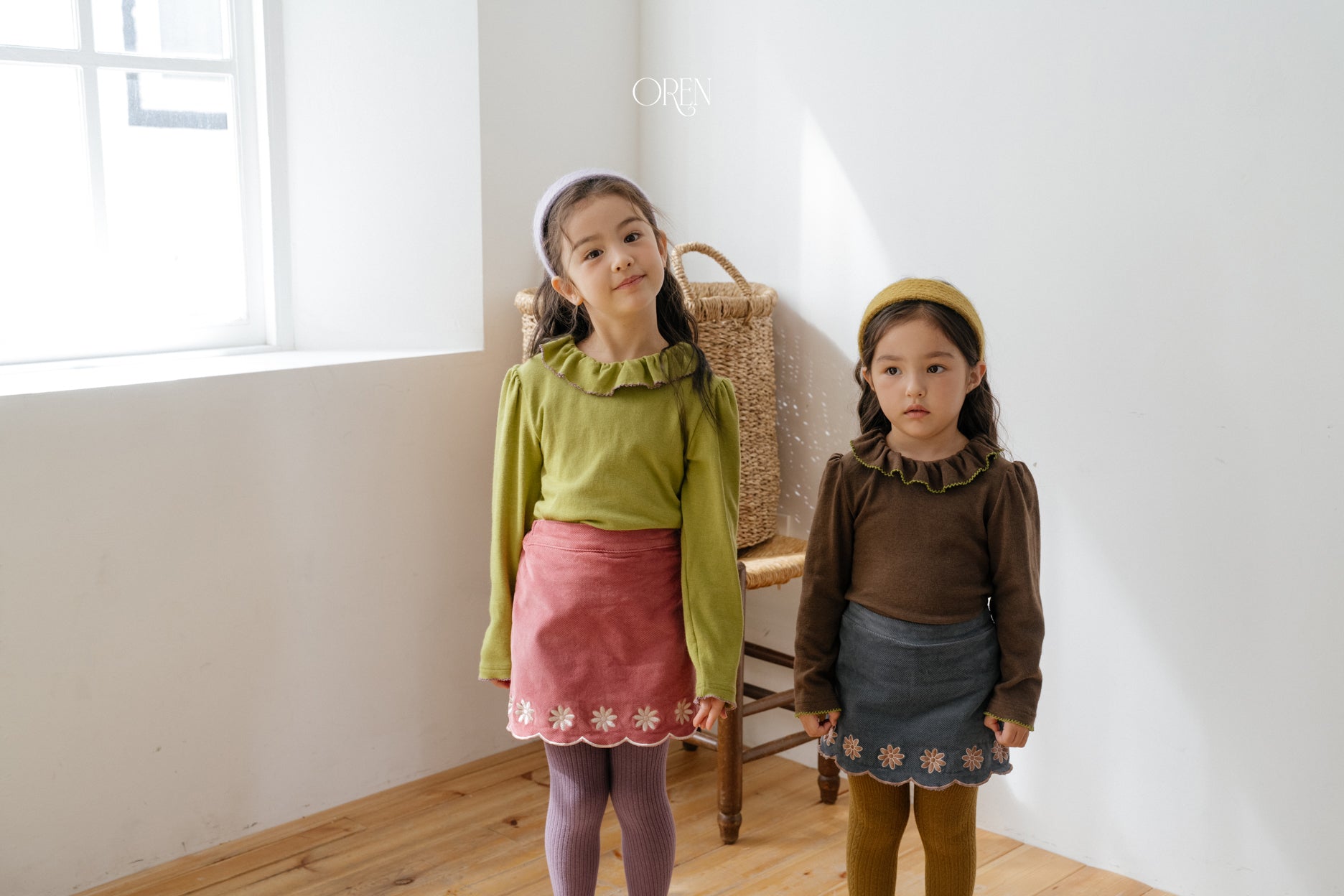 [OREN] Blooming frill picot tee