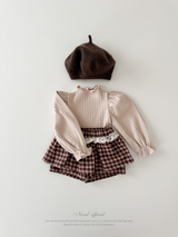 Mellow rib puff tops
