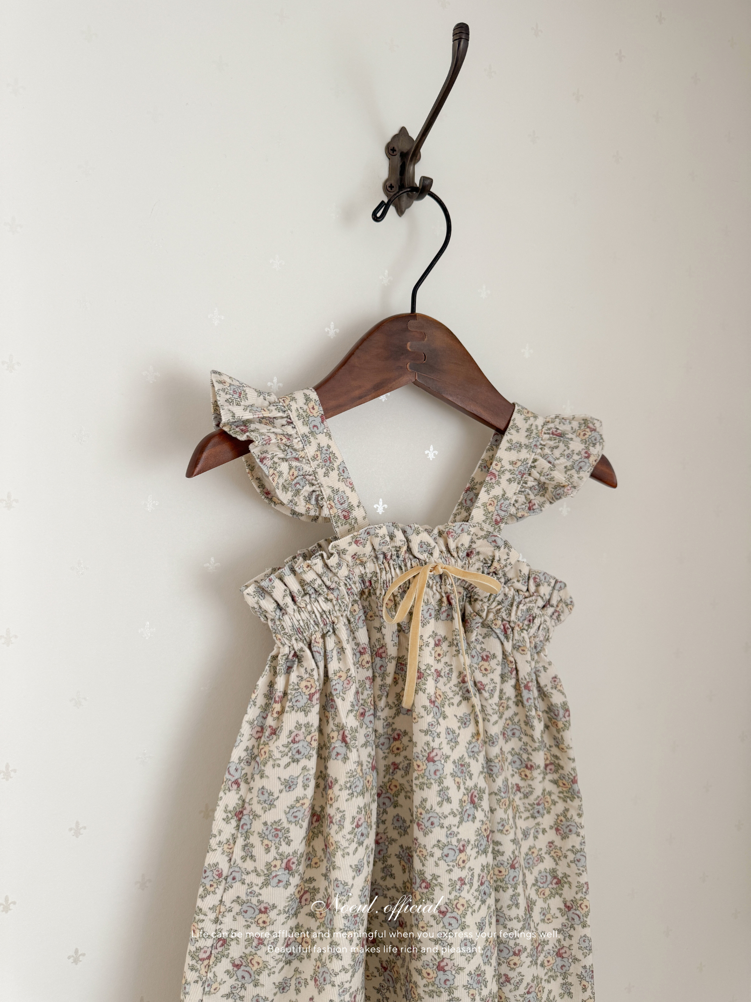 Garden frill ribbon one-piece