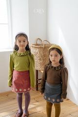 [OREN] Blooming frill picot tee
