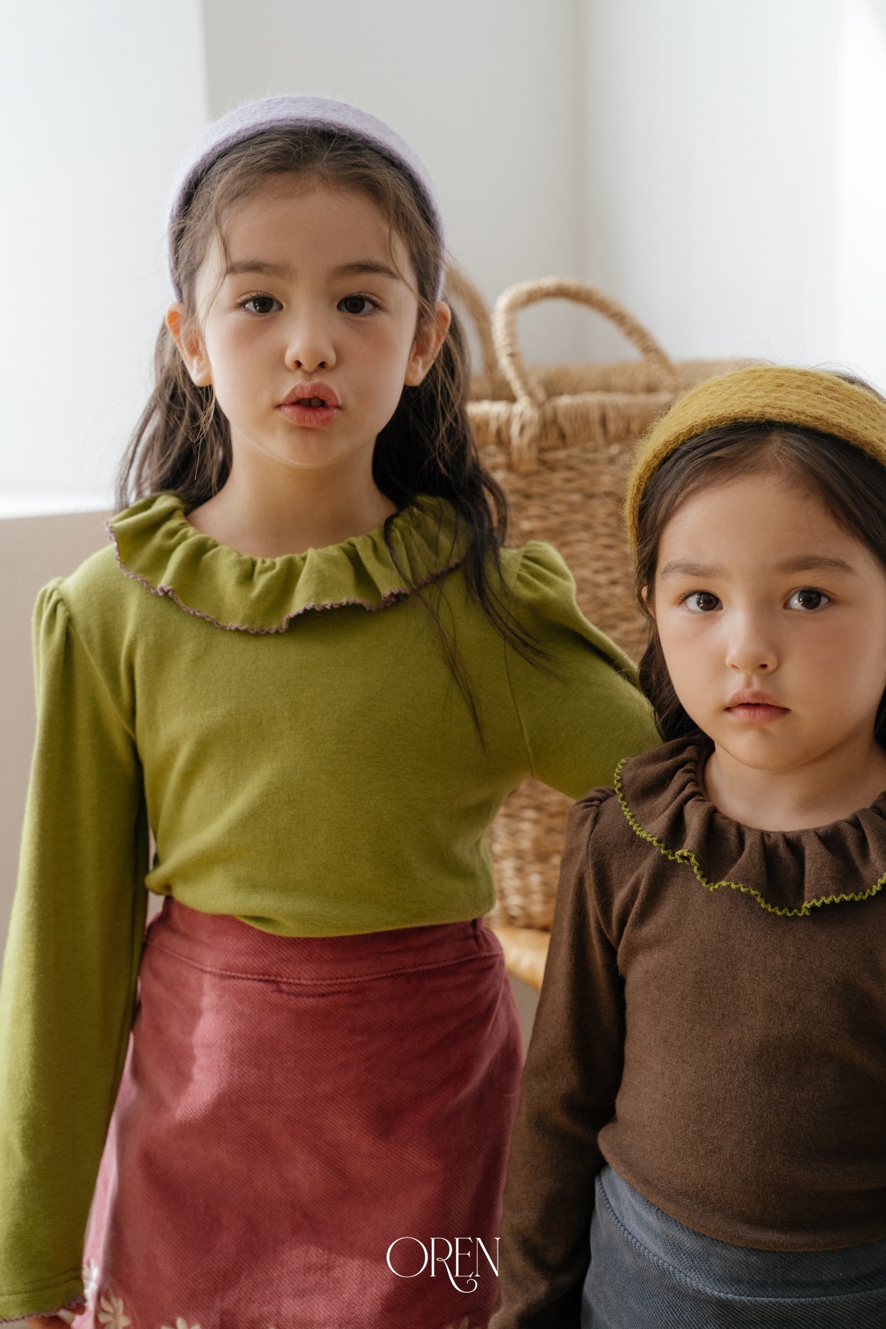 [OREN] Blooming frill picot tee