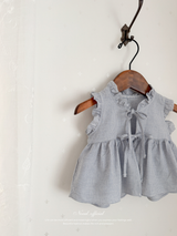 Layered ribbon frill one-piece (baby)