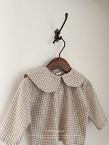 Sunny check sailor blouse