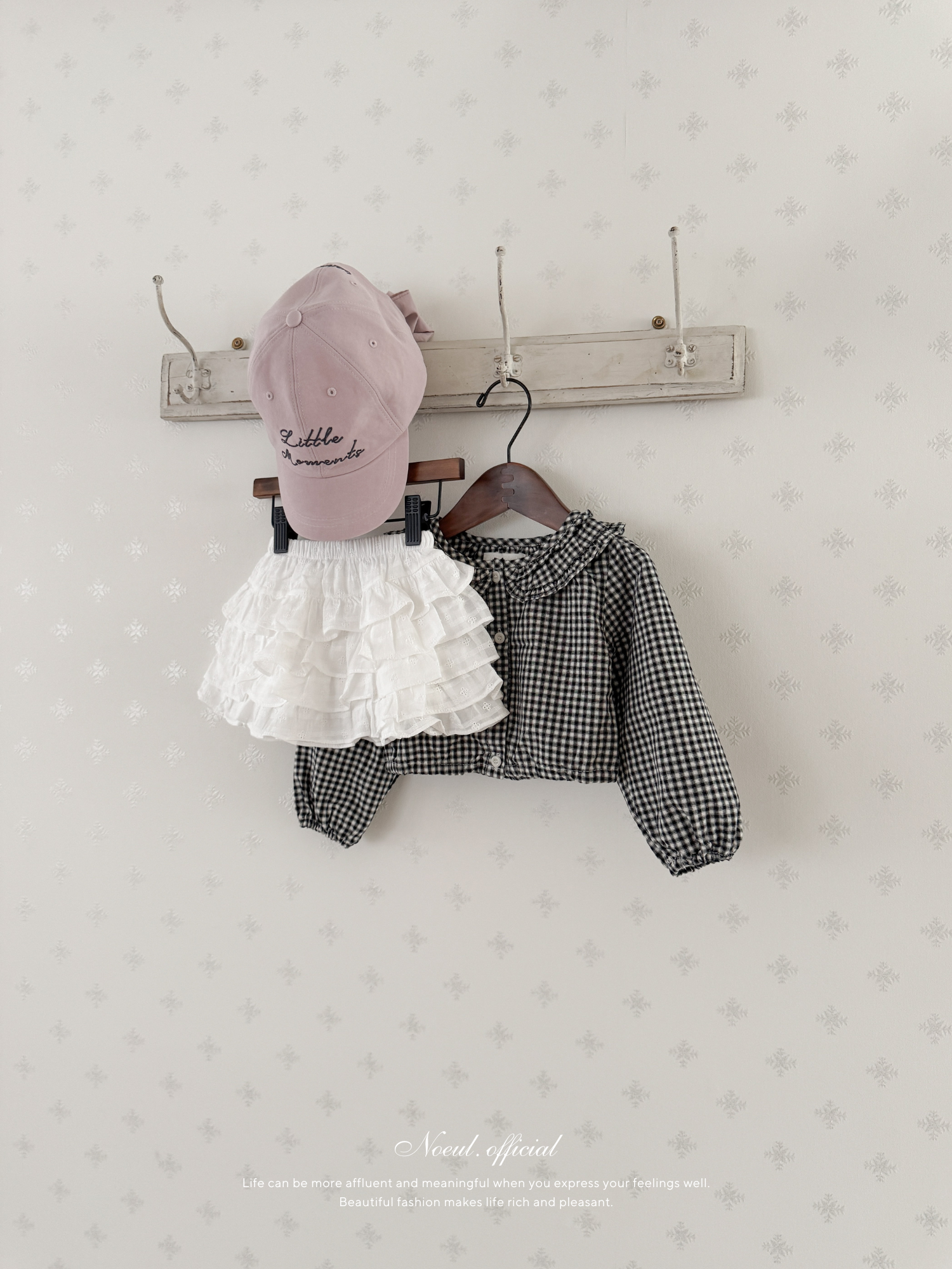 Bell check blouse