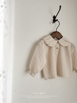 Check balloon blouse