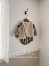 Frill check collar rompers (baby)