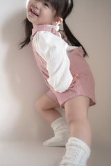 Cotton berry short overalls