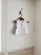 Layered ribbon frill one-piece (baby)