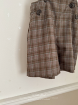 Rommy check suspender pants