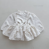 ［mimi market］Leaf suspender skirt