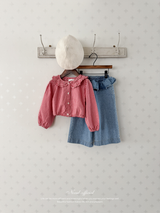 Frill denim pants