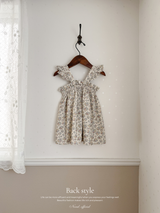 Garden frill ribbon one-piece