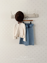Puff frill cardigan