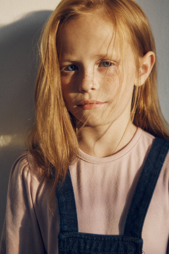 ［inné］Soft long tee (dusty pink)