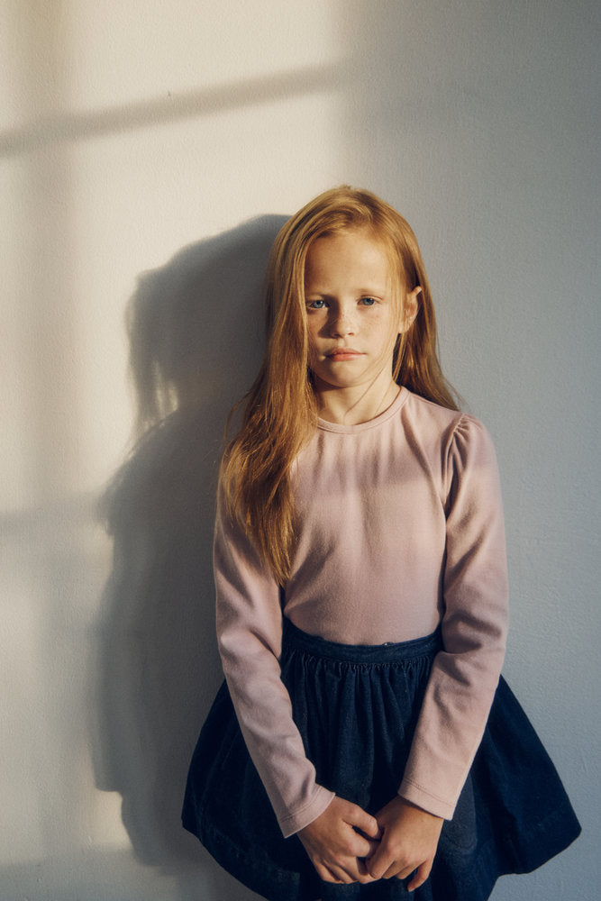 ［inné］Soft long tee (dusty pink)