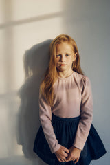 ［inné］Soft long tee (dusty pink)