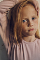 ［inné］Soft long tee (dusty pink)