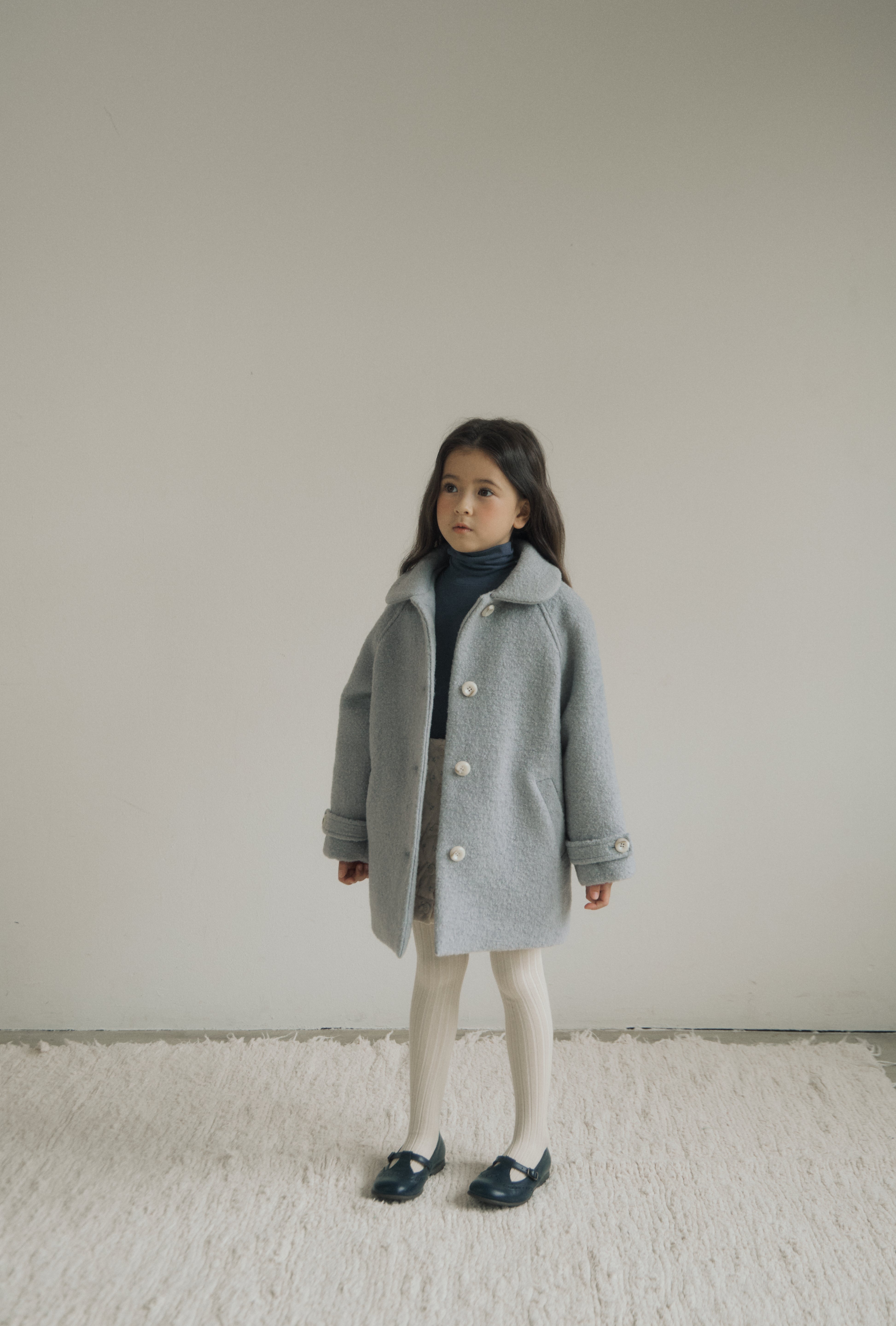 ［inné］Noa wool coat (haze blue)