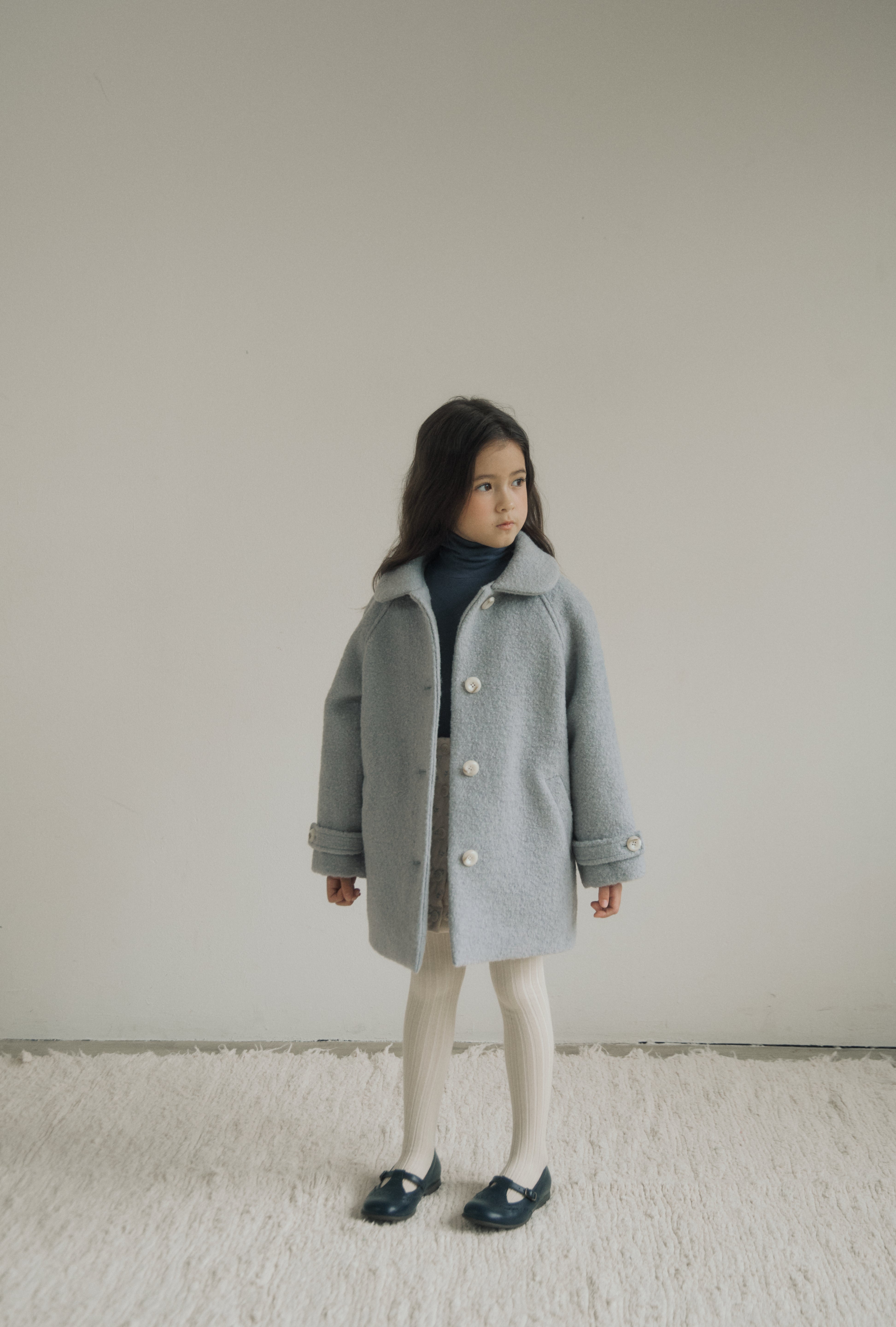 ［inné］Noa wool coat (haze blue)